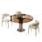 35-Inch Round Glass Dining Table