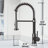 Edison 19" H 1-handle Pull-Down 2-Function Sprayer Kitchen Faucet-28294597-49241195