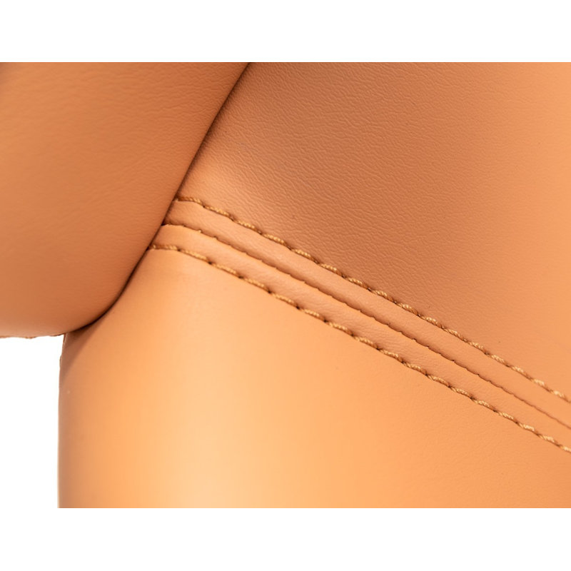 Chaise de salle à manger rembourrée en tissu Peach