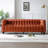 Latitude Run® Chic Vegan Leather, Cube-Tufted Sofa-1820623978