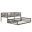 Full XL Over Queen Bunk Bed With Guardrails-347798507