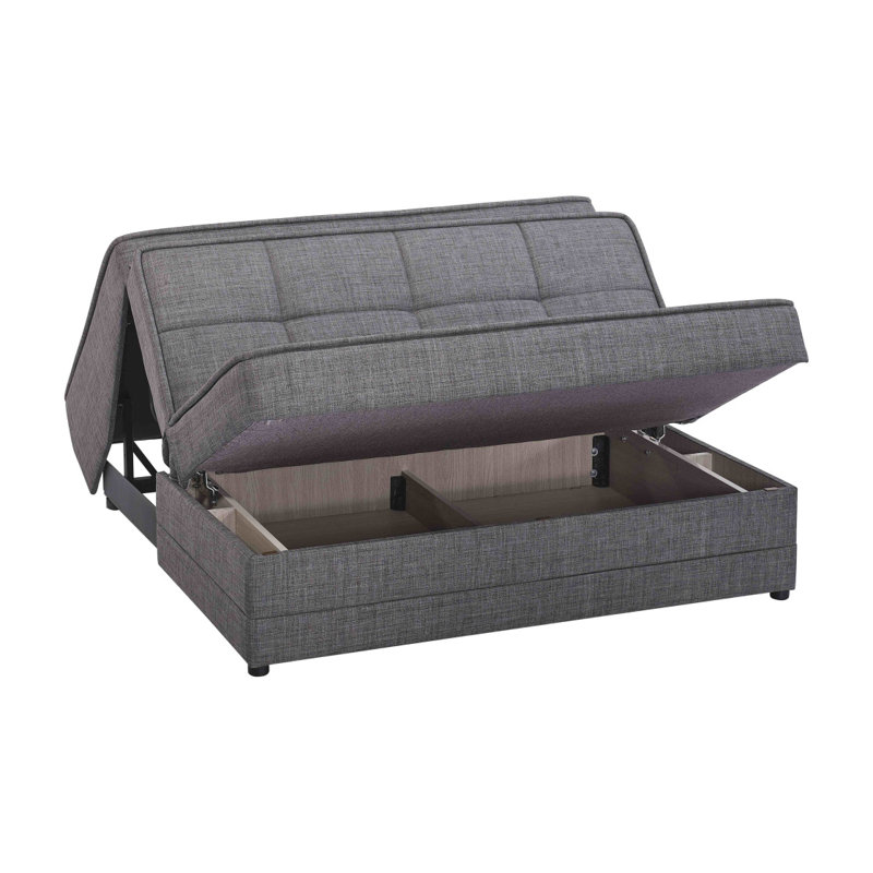 Causeuse convertible avec rangement Primenest, Gris
