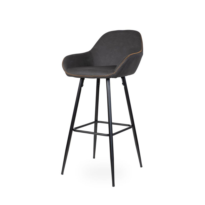 Beggs Upholstered Bar Stool with Steel Frame