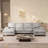 6 Seat U-Shaped Sectional Sofa, 105" Wide Modern Soft Sofa Couch with Double Chaises-346445422