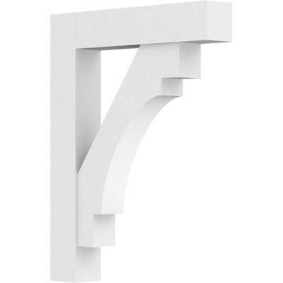 3"W x 20"D x 26"H Standard Merced Architectural Grade PVC Bracket with Block Ends