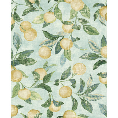 Honey Bell Fruit Peel And Stick Wallpaper Roll 20.5" W x 18' L