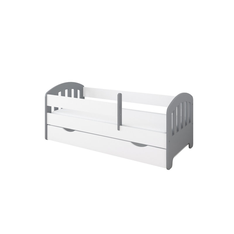 Larkin Cabin Bed with Storage Included, 70 x 140 cm, White/Grey