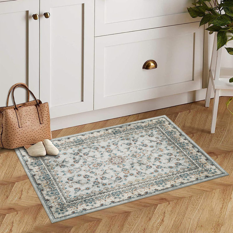 Romond Washable Floral Indoor Rug, Rectangle 2' x 3'