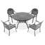 Mobilier de patio en fonte d'aluminium avec coussins-369249587