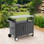 Chariot de barbecue extérieur avec rangement