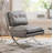 Charliee 26.38'' W Tufted Faux Leather Upholstered Accent Slipper Chair-451561525