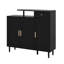 Armoire à chaussures moderne pour hall d'entrée, armoire à chaussures de rangement autoportante avec tablettes réglables-115111585