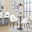 Tabouret de bar à hauteur fixe en métal noir et similicuir avec repose-pieds carré - ensemble de 2-459915268-459915265