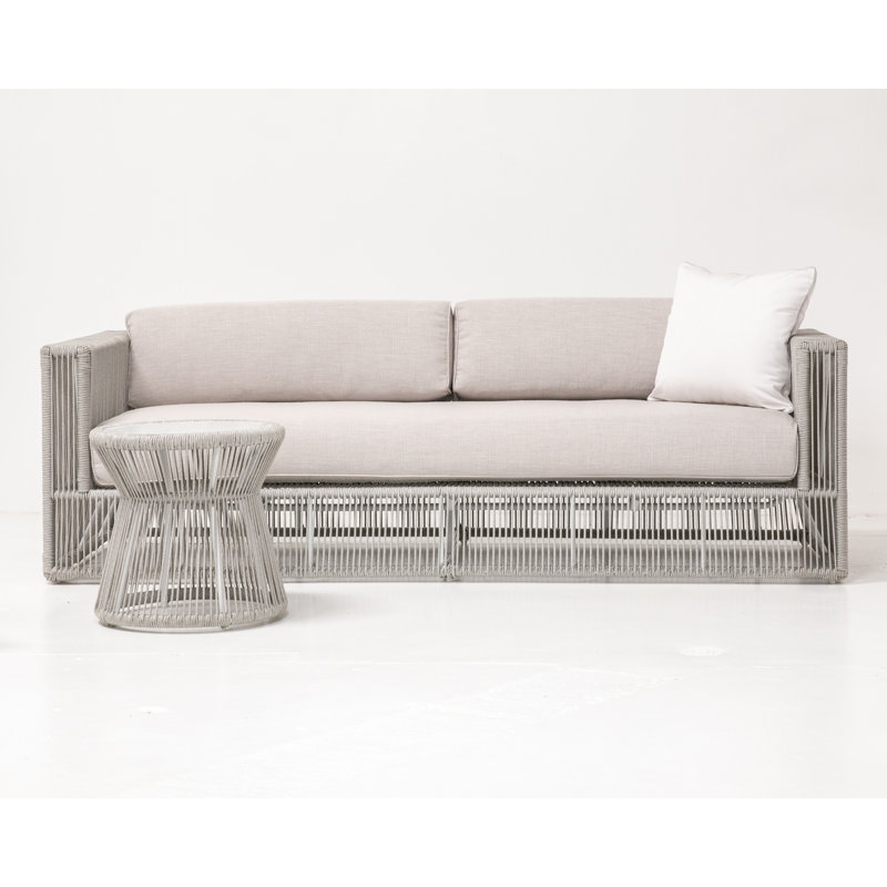 Miami Outdoor 3 - Seat Patio Sofa, Echo Ash Sunbrella®