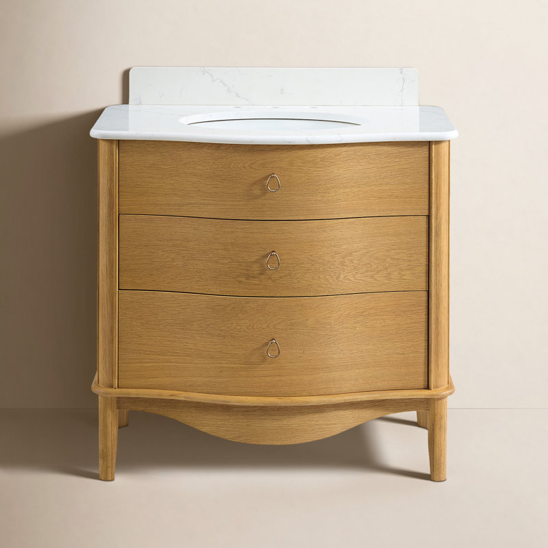 Grace 72" Bathroom Vanity In Natural Enhanced Oak, Enhanced Natural Oak, 36''