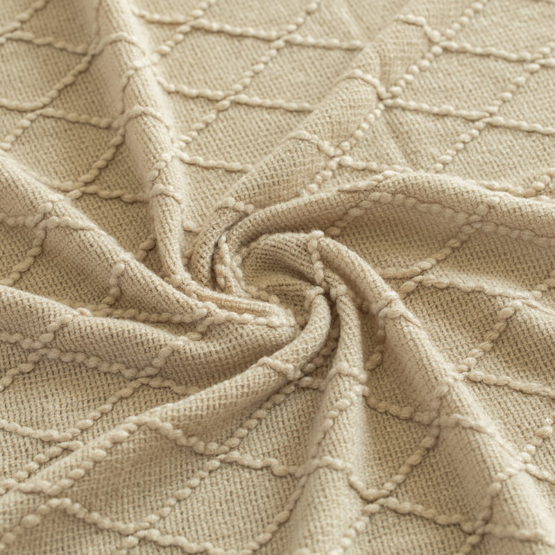 Couverture décorative à losanges, Brun clair