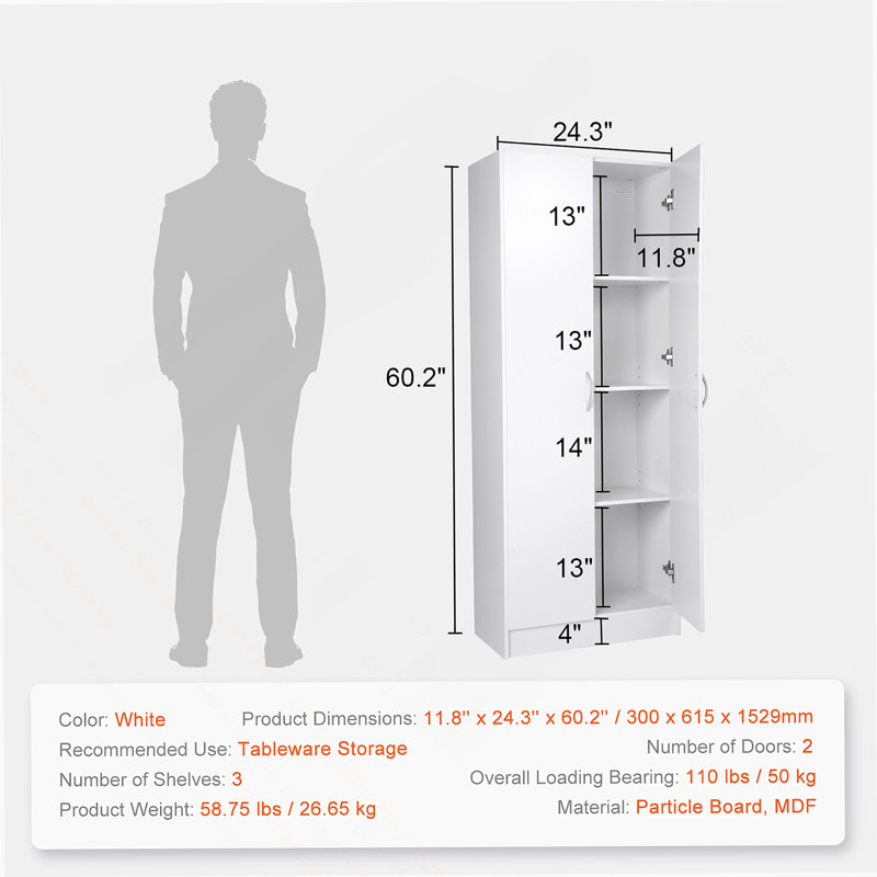 Armoire de rangement pour garde-manger 60 po