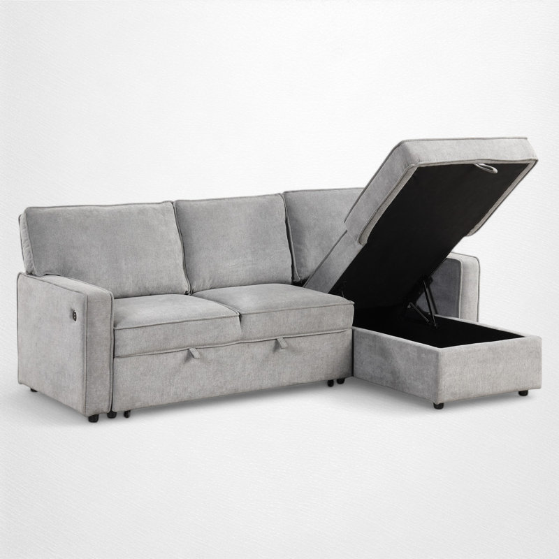 2 - Piece Upholstered Sectional, Gray