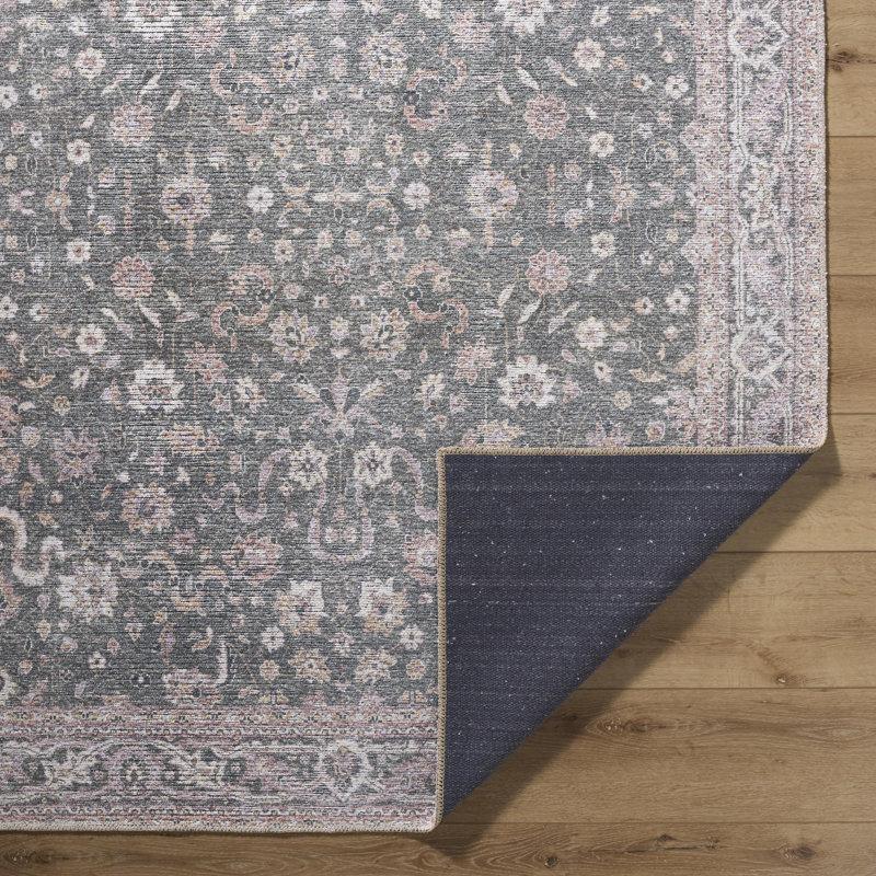 Angiela Machine Washable Indoor Rug, Rectangle 6'6" x 9'