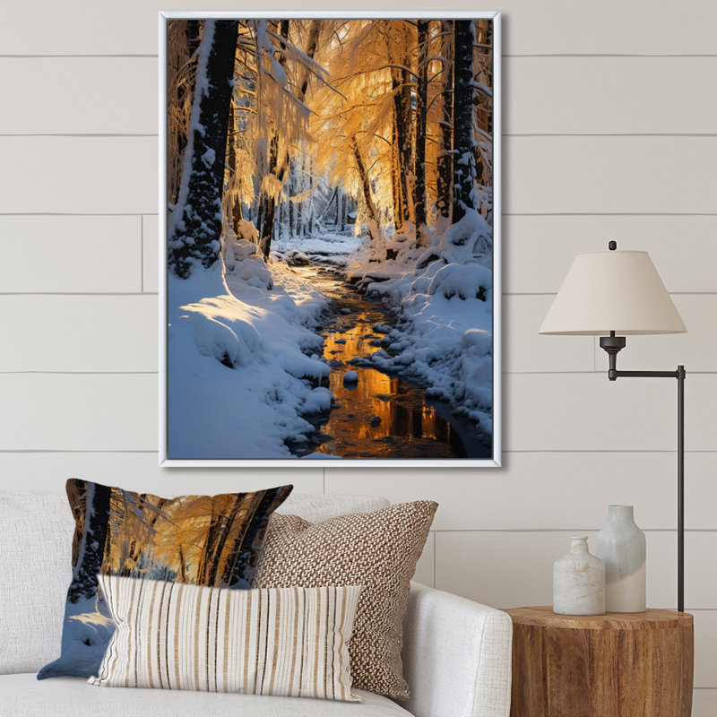 Mirryah Alaska Silent Winter I - reproduction, H 40 po x l 30 po x P 1,5 po, Cadre flottant blanc