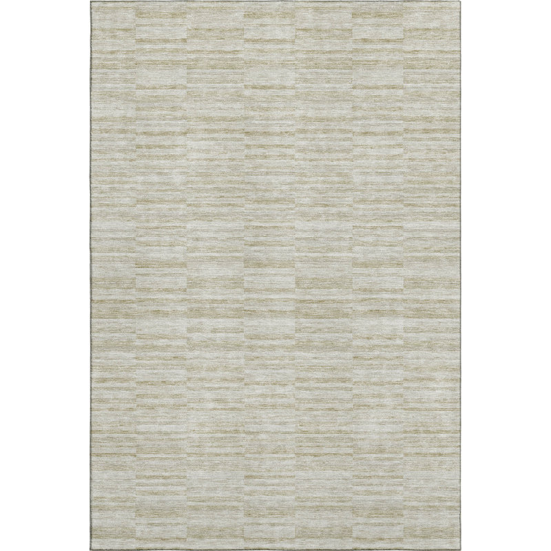Premium Machine Washable Prisco Taupe Rug, Rectangle 9' x 12'