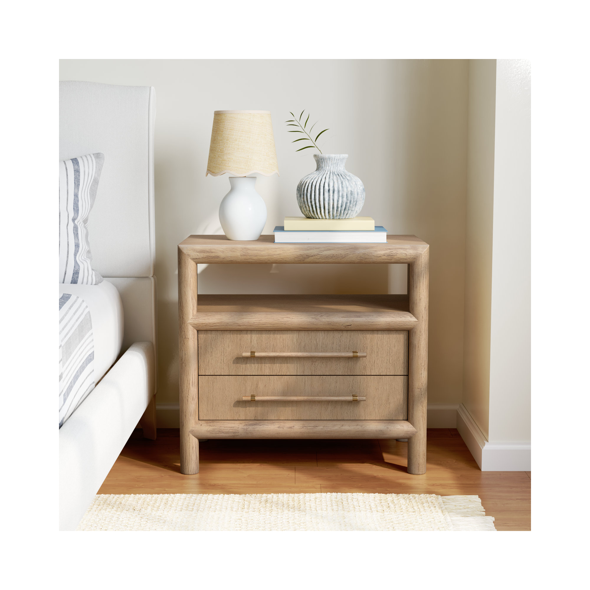Colleen 2 - Drawer Nightstand, Natural