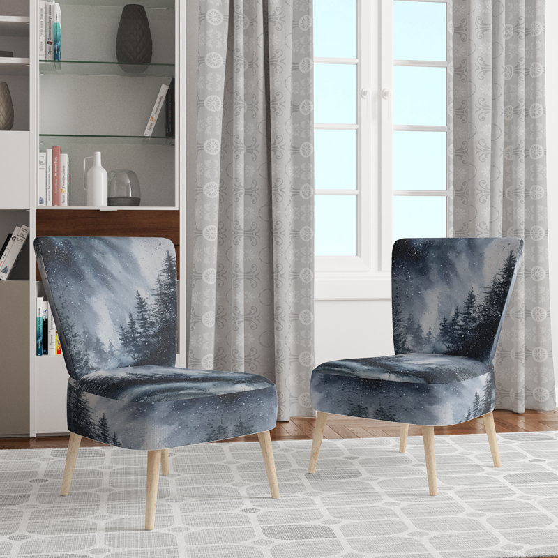 Chaise rembourrée Forest, Chaise d'appoint sans accoudoirs