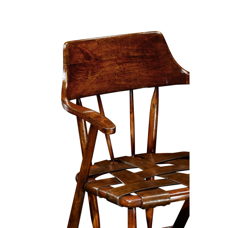 Casually Country Arm Chair, Tan, Medium Walnut