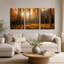 «Golden Aspen Forest at Sunrise», ensemble de 3 toiles murales-131253209