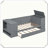 Daybed Storage Arms Trundle Charging Station Versatile Practical Design,Twin-1614280755