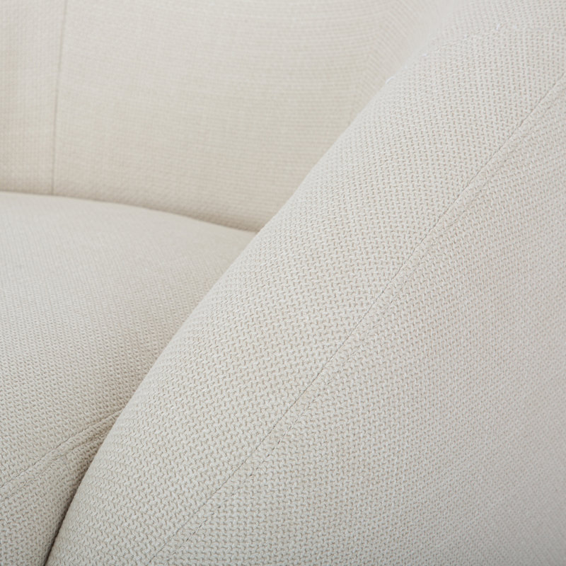 Fauteuil demi-tonneau Stargazer, Tissage crème Luxe