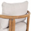 Fauteuil club de patio en bois d'acacia avec coussins Baymont-124950888