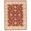 High-Quality Hand-Knotted Red And Beige Area Rug