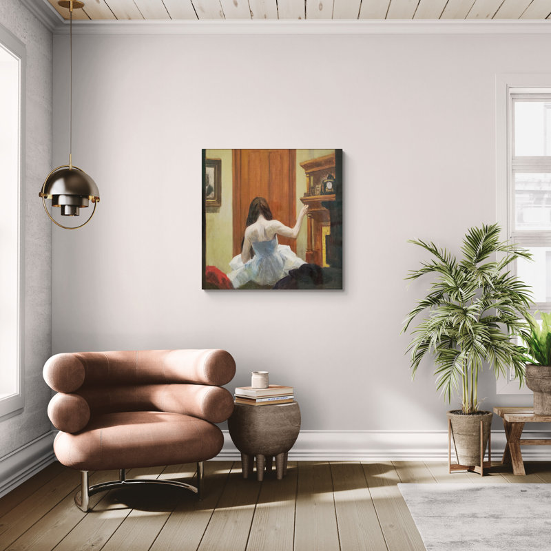 New York Interior by Edward Hopper - Wrapped Canvas Art Prints, 41cm H x 41cm W