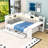 Full 2 Drawers Daybed with Desk and Shelves and Light-1807113918