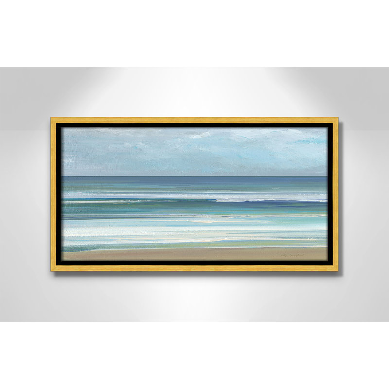 «Gentle Waves I» par Sally Swatland, H 9,5 po x l 17,5 po, Doré