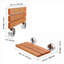 Siège de douche mural en bois 22,95 x 13,27 pouces avec capacité de poids de 440 lb