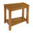 Contemporary  Chairside Table With Lower Shelf Wedge Shape Solid Wooden Furniture  Side Table