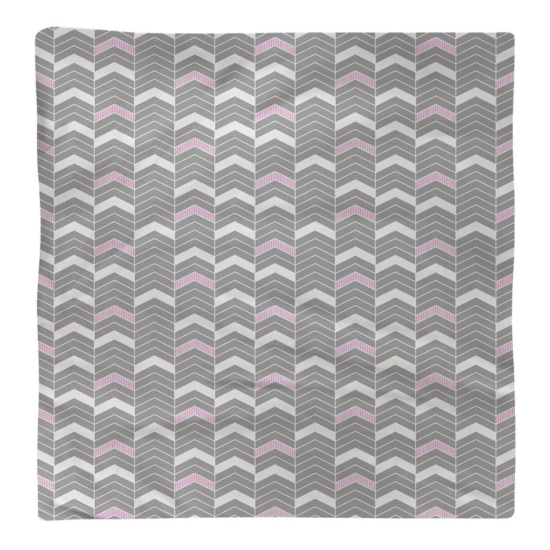 Serviette en coton bicolore lignée Stephenie, H 0,1 po x l 10 po x P 10 po, Rose / accent, Sergé de coton