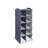 Hanging Cotton Blend and Plastic Closet Shoe Organizer with 10 Storage Compartments, Denim-98545634