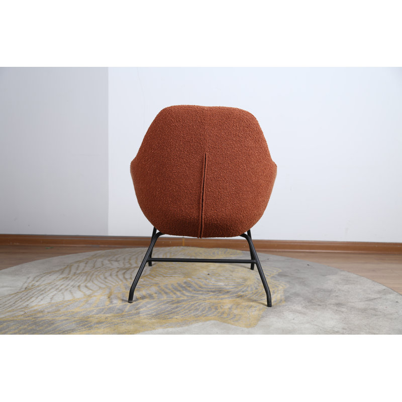 Upholstered Armchair, Rust