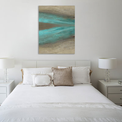 "turquoise stream 2" par kimberly allen, reproduction d’art sur toile tendue