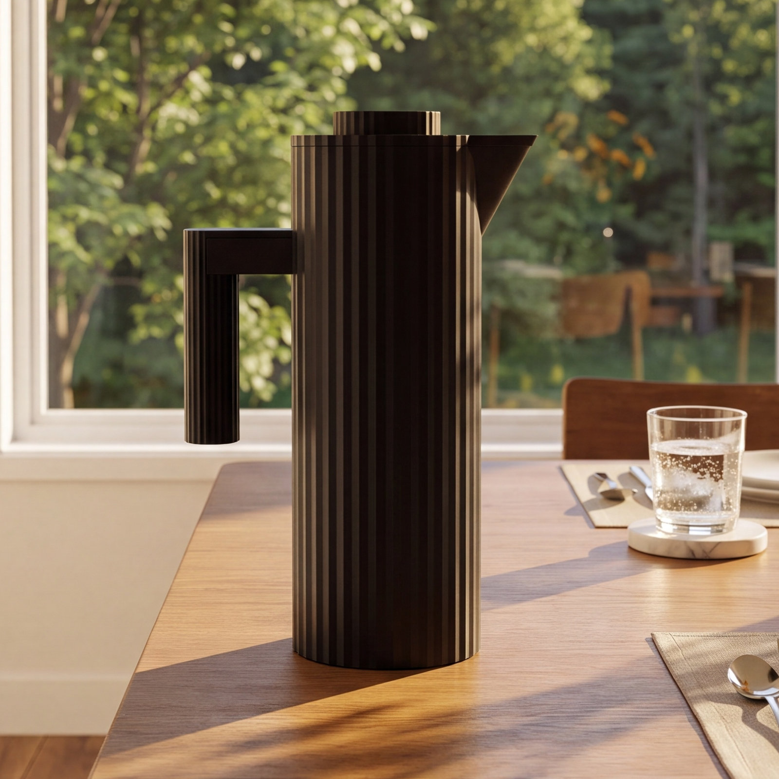 Plissé Thermo Insulated Jug, Black