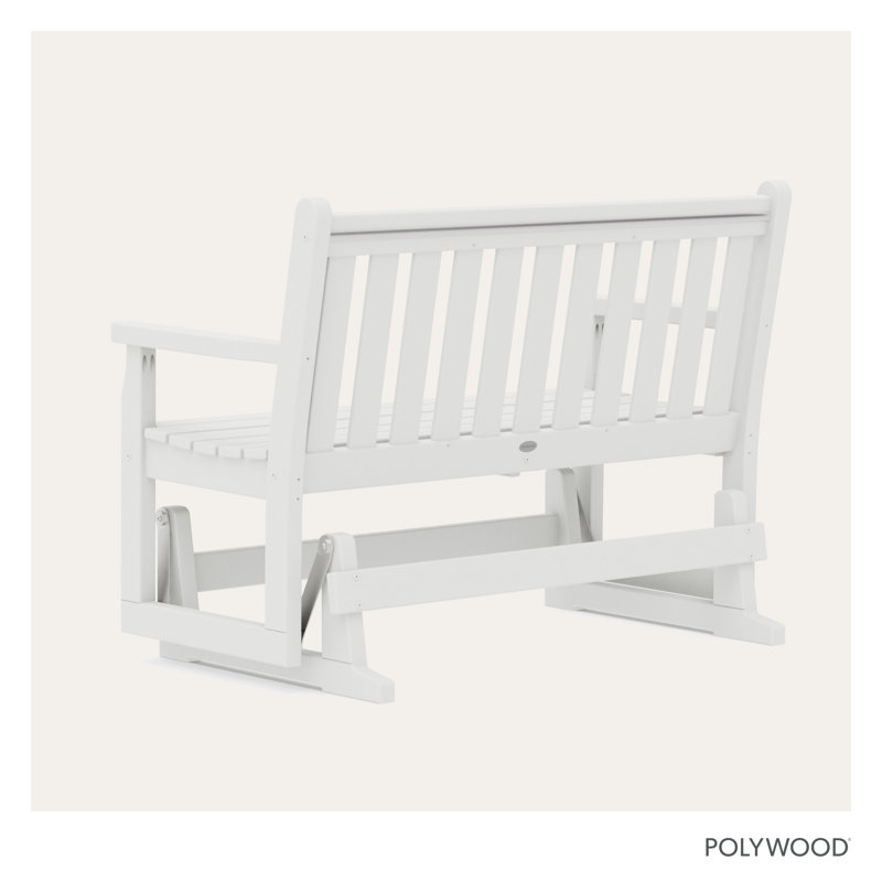 POLYWOOD Traditional Garden 48" Glider, White