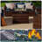 Azoriah 7-Person Wicker Outdoor Seating Group with Fire Pit Table-89983800-97365782