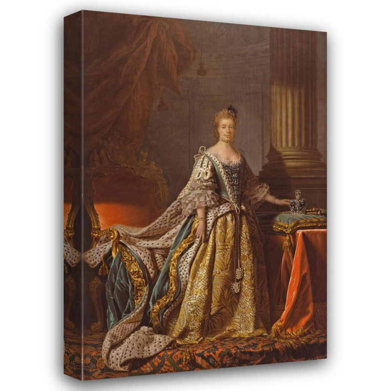 Portrait de la reine Charlotte, H 48 po x l 32 po