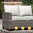 Eldert 7-Person Outdoor Conversation Set with 3-seat Sofa, Sofa Chairs, Swivel Rocking Chairs, Rattan Firepit Table, and Ottomans-1432583073