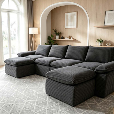 Modern Corduroy Cloud Sofa