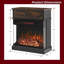 25 Inch Electric Fireplace Stand Side Table With 3-Sided Glass & Storage Drawer Modern Farmhouse End Table