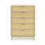 Commode moderne en rotin à 5 tiroirs pour pièces polyvalentes-1504653597